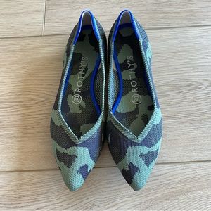 Rothy’s camo print pointed flats size 7